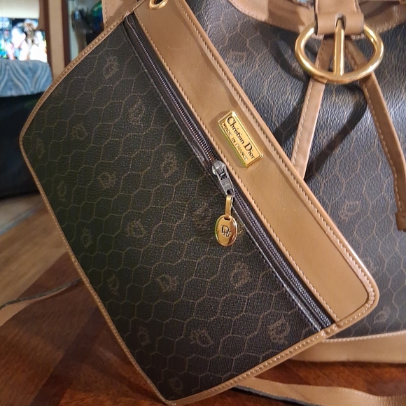 Dior Elegant Brown and Tan Designer Bucket Bag main image 16